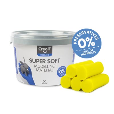 Pâte à modeler Creall Super Soft jaune 1750g