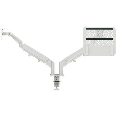 Monitor- en laptoparm Leitz Ergo ruimtebesparend dubbel grijs