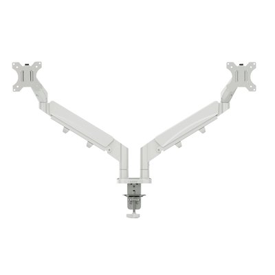 Bras double pour écran Leitz Ergo faible encombrement gris