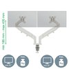 Bras double pour écran Leitz Ergo faible encombrement gris Photo