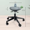 Tabouret Assis Leitz Ergo avec roulettes et siège oscillant Photo