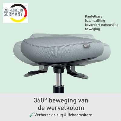 Tabouret Assis Leitz Ergo avec roulettes et siège oscillant