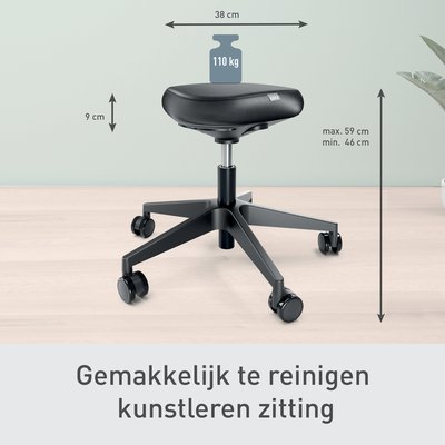 Tabouret Leitz Ergo avec roulettes et siège confortable