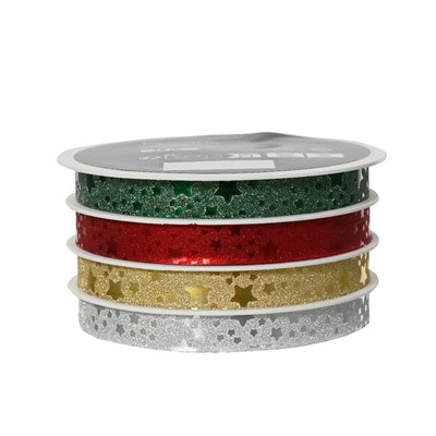 Cadeaulint Decoris rol met 4 kleuren assorti