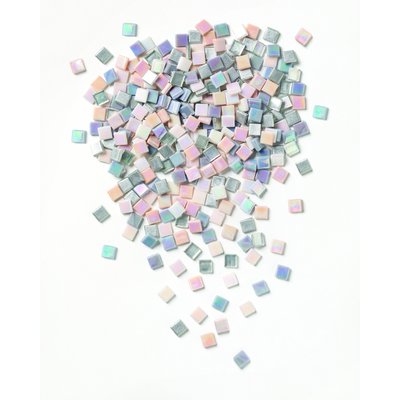 Mozaieksteentjes Folia 10x10mm glas iriserend