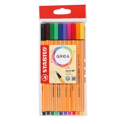 Fineliner STABILO Point 88/10 Qrea Edition Fin assorti 10 pièces