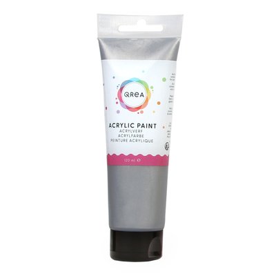 Acrylverf Qrea 120 ml zilver