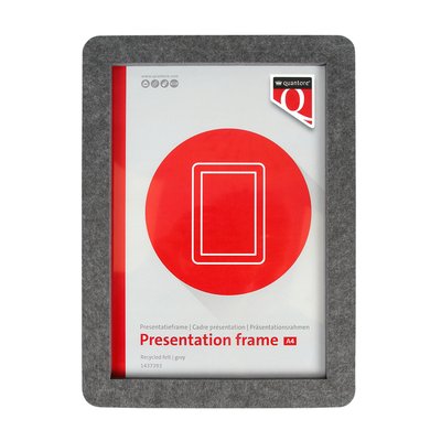 Presentatieframe Quantore A4 gerecycled vilt grijs