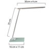 Bureaulamp Unilux Popy led wit foto