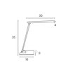 Bureaulamp Unilux Popy led wit foto
