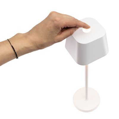 Lampe de table Securit Georgina LED rechargeable dimmable blanc