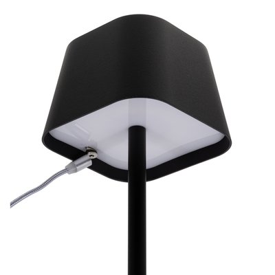Lampe de table Securit Georgina LED rechargeable dimmable noir