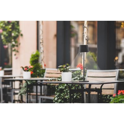 Lampe de table Securit Georgina LED rechargeable dimmable noir