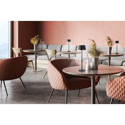 Lampe de table Securit Georgina LED rechargeable dimmable noir