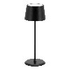 Lampe de table Securit MonteCarlo LED rechargeable dimmable noir Photo