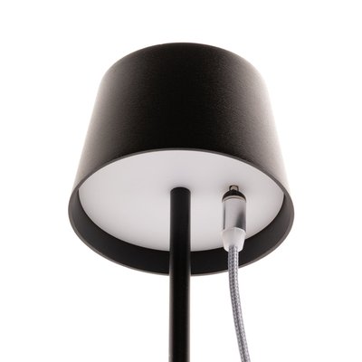Lampe de table Securit MonteCarlo LED rechargeable dimmable noir