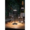 Lampe de table Securit MonteCarlo LED rechargeable dimmable noir Photo