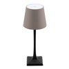 Lampe de table Securit Milano LED rechargeable dimmable taupe-noir Photo