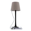 Lampe de table Securit Milano LED rechargeable dimmable taupe-noir Photo