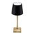 Lampe de table Securit Roma LED rechargeable dimmable noir-or