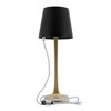 Lampe de table Securit Roma LED rechargeable dimmable noir-or Photo