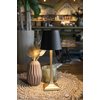 Lampe de table Securit Roma LED rechargeable dimmable noir-or Photo