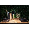 Lampe de table Securit Roma LED rechargeable dimmable noir-or Photo