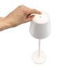 Lampe de table Securit Feline LED rechargeable dimmable blanc Photo