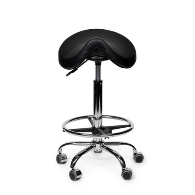 Siège amazone Office Premium standard avec repose-pieds roulette dure noir