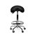 Siège amazone Office Premium standard avec repose-pieds roulette dure noir