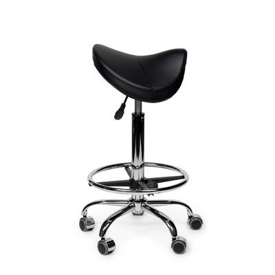 Siège amazone Office Premium standard avec repose-pieds roulette dure noir