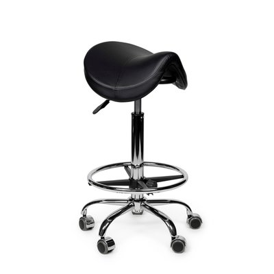 Siège amazone Office Premium standard avec repose-pieds roulette dure noir