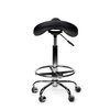 Siège amazone Office Premium standard avec repose-pieds roulette dure noir Photo