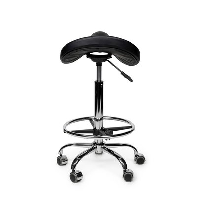 Siège amazone Office Premium standard avec repose-pieds roulette dure noir