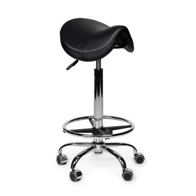 Siège amazone Office Premium haut avec repose-pieds roulette dure noir