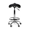 Siège amazone Office Premium haut avec repose-pieds roulette dure noir Photo