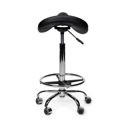 Siège amazone Office Premium haut avec repose-pieds roulette dure noir