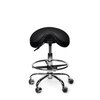 Siège amazone Office Premium bas avec repose-pieds roulette dure noir Photo