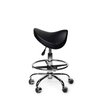 Siège amazone Office Premium bas avec repose-pieds roulette dure noir Photo