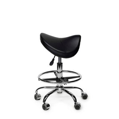 Siège amazone Office Premium bas avec repose-pieds roulette dure noir