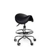 Siège amazone Office Premium bas avec repose-pieds roulette dure noir Photo