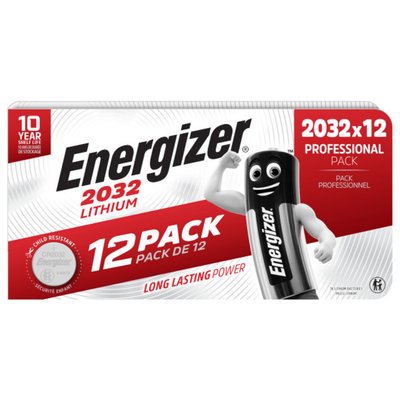 Batterij Energizer knoopcel 12x CR2032 lithium