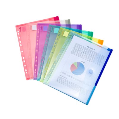 Enveloptas Djois Color Collection A4 horizontaal geperforeerd assorti