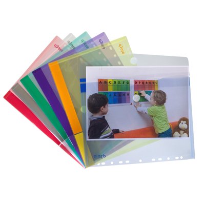 Enveloptas Djois Color Collection A4 horizontaal geperforeerd assorti