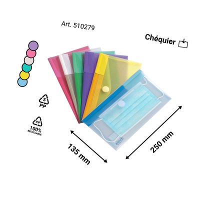 Enveloptas Djois Color Collection horizontaal 250x135mm assorti