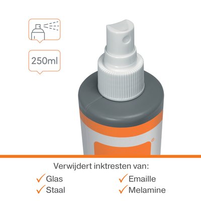Spray nettoyant tableau blanc Nobo à base d'eau 250ml