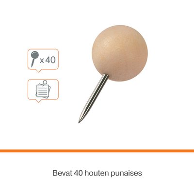 Punaise Nobo bois pour tableau d'affichage 40 pièces