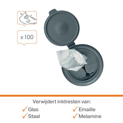 Whiteboardreinigingsdoekjes Nobo plasticvrij 100 stuks