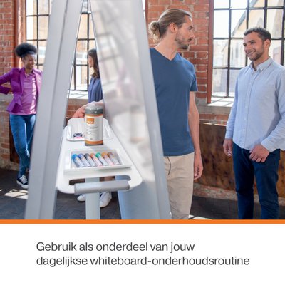 Whiteboardreinigingsdoekjes Nobo plasticvrij 100 stuks