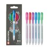 Stylo gel Sakura Gelly Roll Metallic 08 rétractable set 6 couleurs Photo